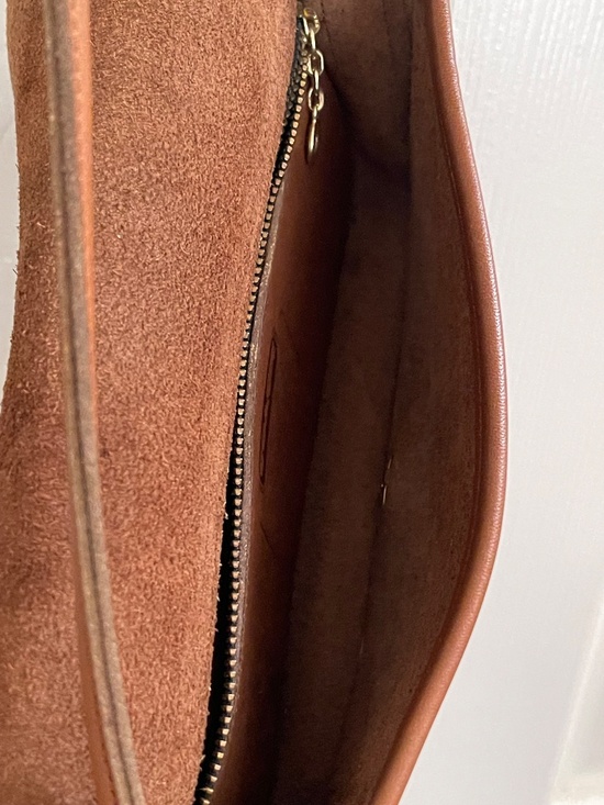 Vintage Coach Dinky Bag Brown Leather Crossbody Original Hang Tag - Picture 16 of 16